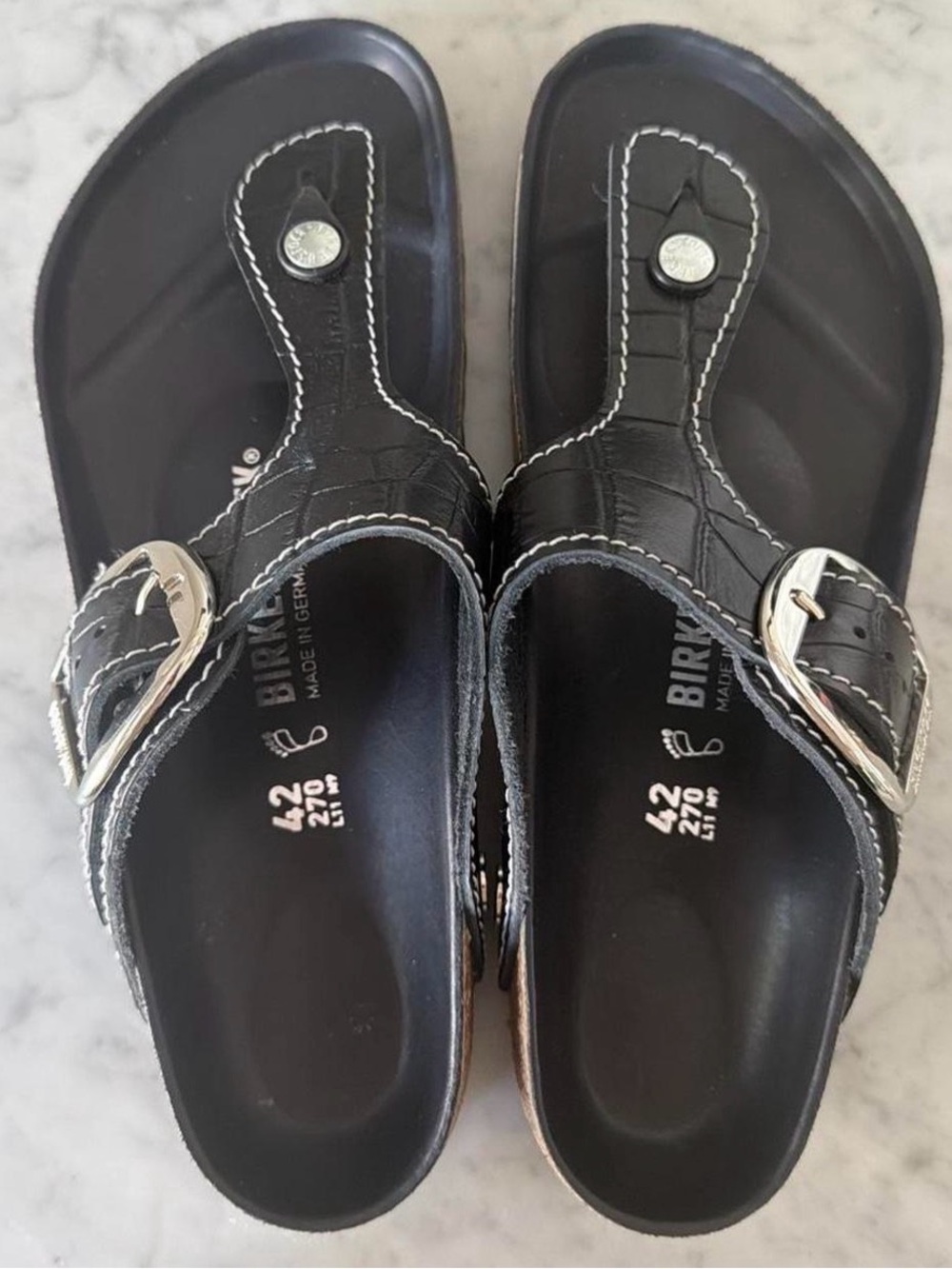 Birkenstocks Thong Sandals with Buckle size 42 new